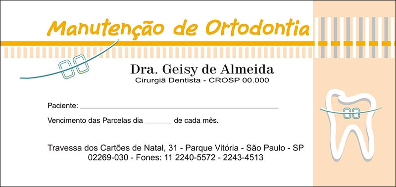 200 Carnês de Ortodontia - 008 - Capa Laranja