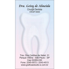 Cartão de Visita Odontológico com Verniz - Cod: D023