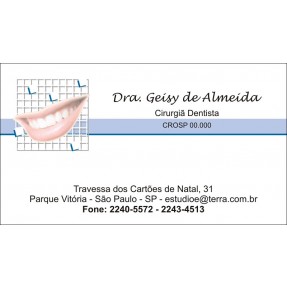 Cartão de Visita Odontológico com Verniz - Cod: D033