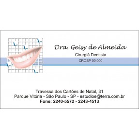 Cartão De Visita Odontológico Fosco - Cod: D033