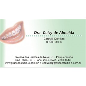 Cartão De Visita Odontológico Fosco - Cod: D038