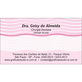 Cartão de Visita Odontológico com Verniz - Cod: D042