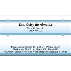 Cartão de Visita Odontológico com Verniz - Cod: D047
