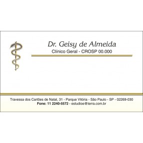 Cartão de Visita Odontológico com Verniz - Cod: D049