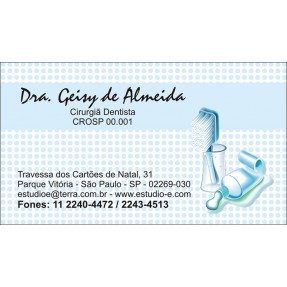 Cartão de Visita Odontológico com Verniz - Cod: D057
