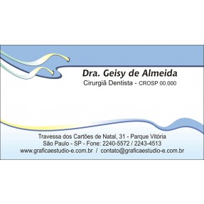 Cartão De Visita Odontológico Fosco - Cod: D106