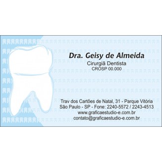 Cartão De Visita Odontológico Fosco - Cod: D045