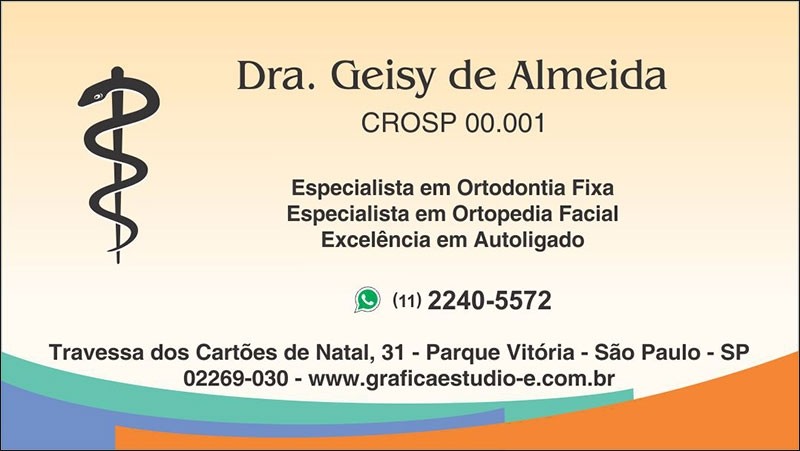 Cartão de Visita Odontológico com Verniz - Cod: D114