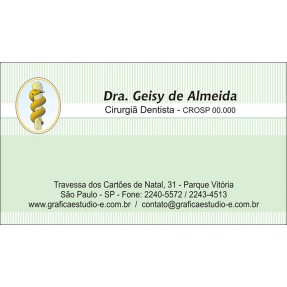 Cartão de Visita Odontológico com Verniz - Cod: D051