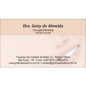 Cartão de Visita Odontológico com Verniz - Cod: D056