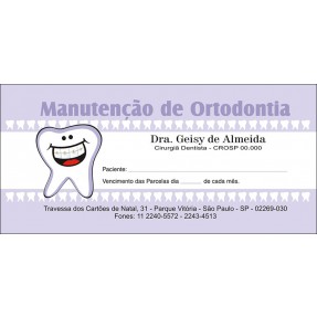 100 Carnês de Ortodontia - 007 - Capa Lilás