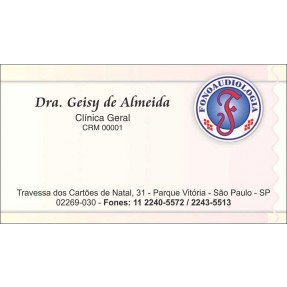 Cartão de Visita Médico com Verniz - Cod: M017