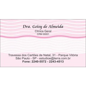 Cartão de Visita Médico com Verniz - Cod: M042