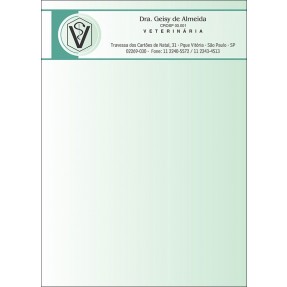 Receituário Veterinário Colorido - Cod: V015 Verde