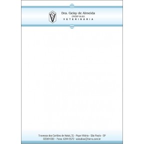 Receituário Veterinário Colorido - Cod: V047