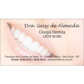 Cartão De Visita Odontológico Fosco - Cod: D063