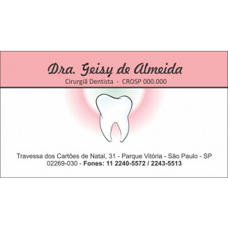 Cartão De Visita Odontológico Fosco - Cod: D068