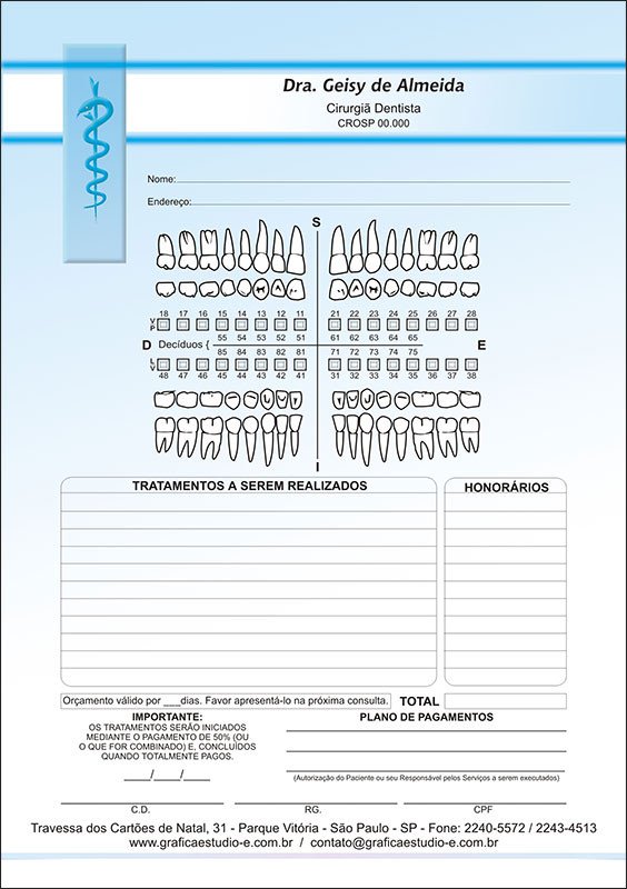 Orçamento Colorido - Modelo A - Cod: 012