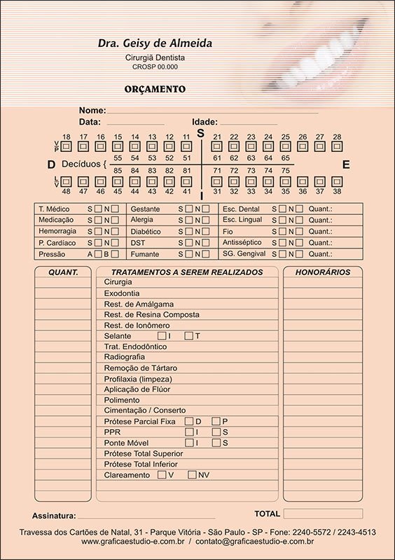 Orçamento Colorido - Modelo B - Cod: 056