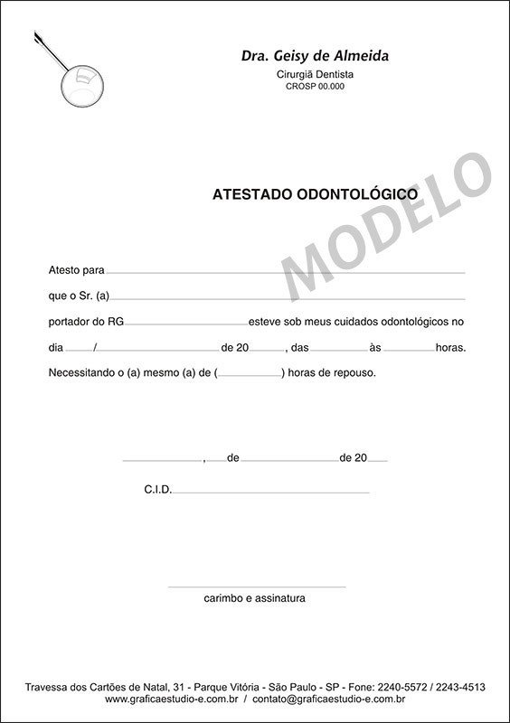 Atestado Odontológico PB - 006