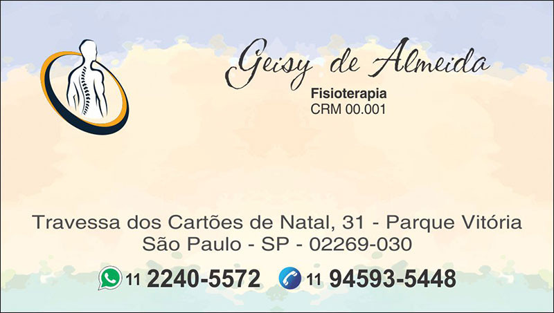 Cartão de Visita para Fisioterapeutas com Verniz - Cod: FS110