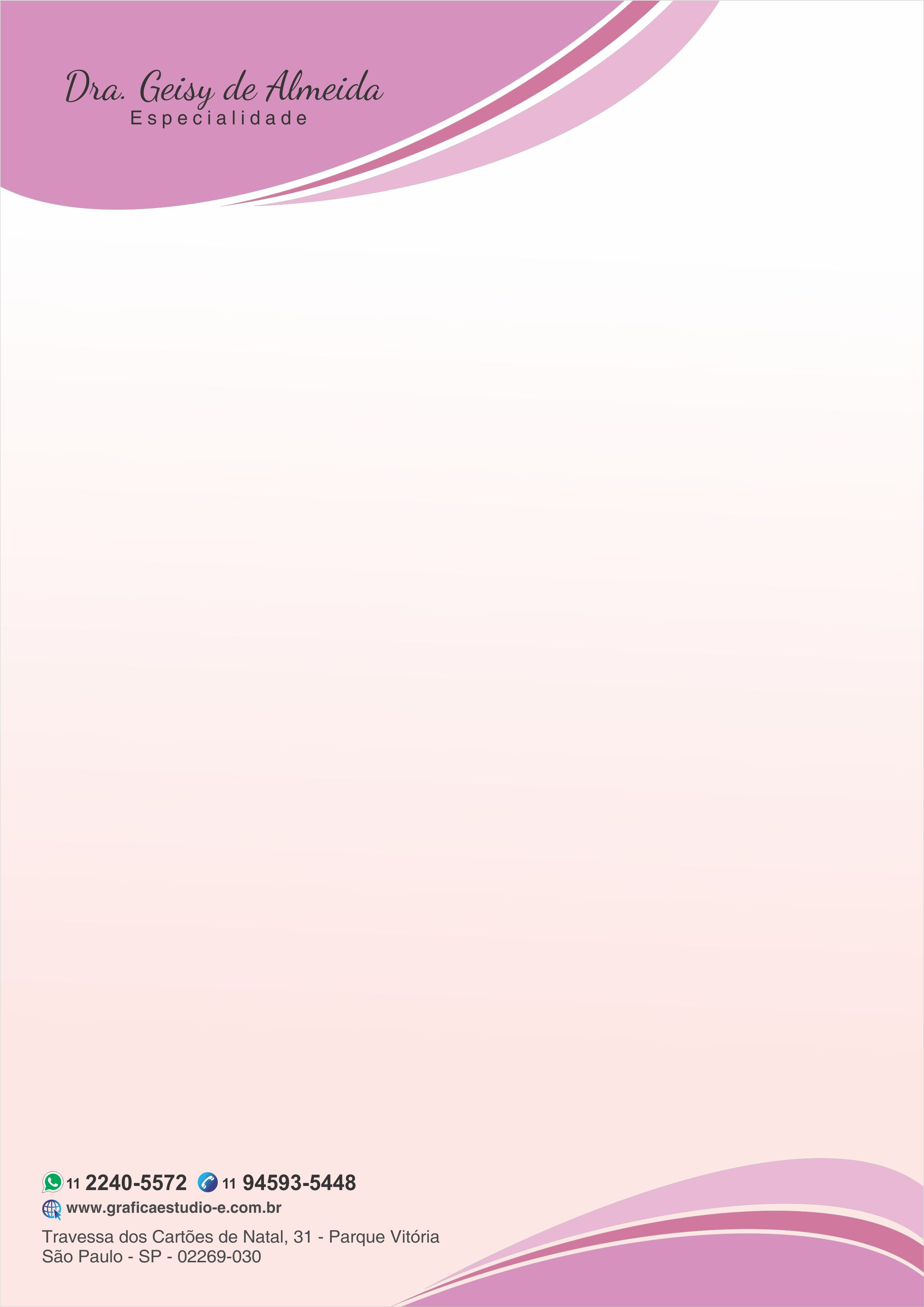 Papel Timbrado Colorido - Personalizado - Cod: 271