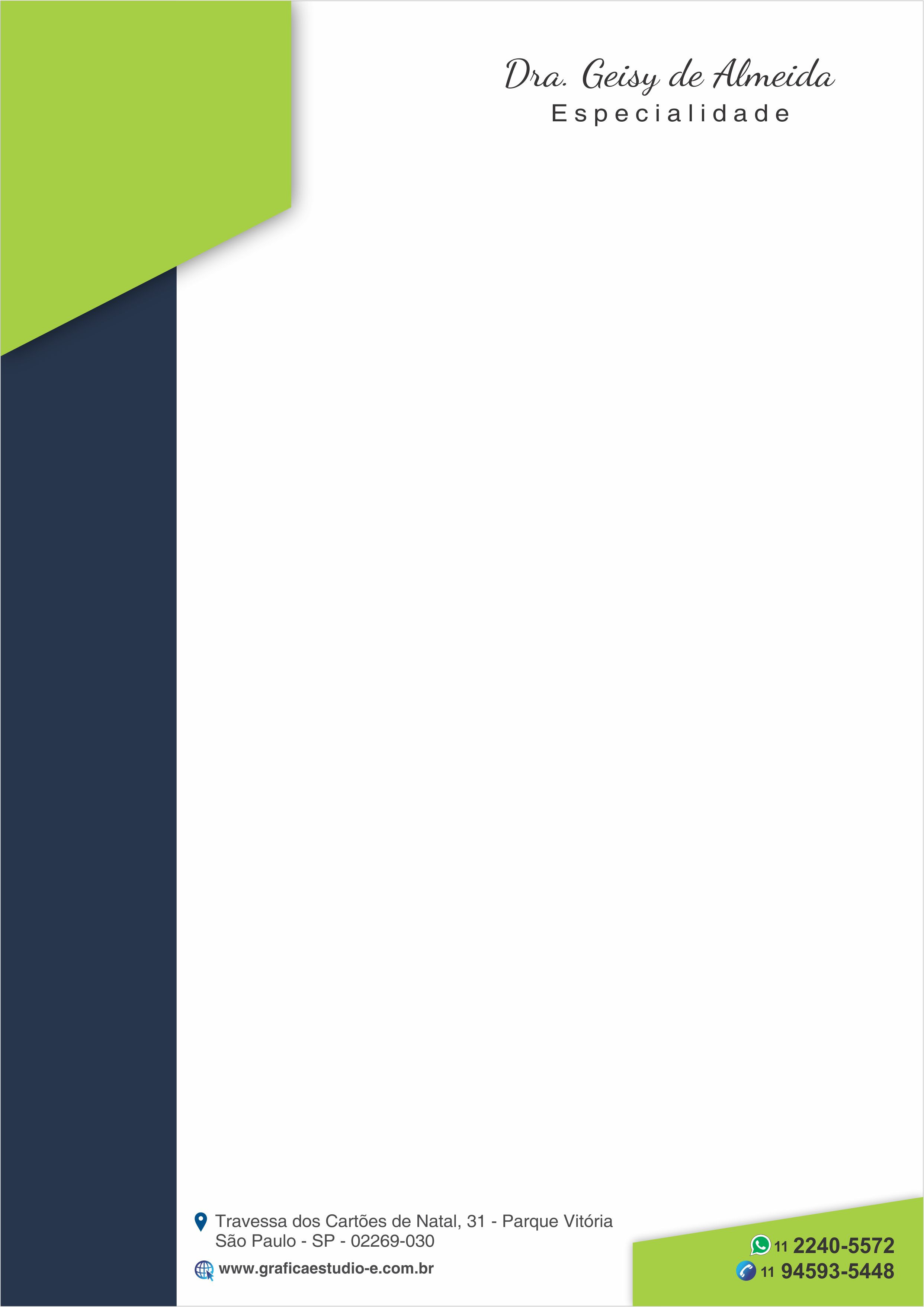 Papel Timbrado Colorido - Personalizado - Cod: 274