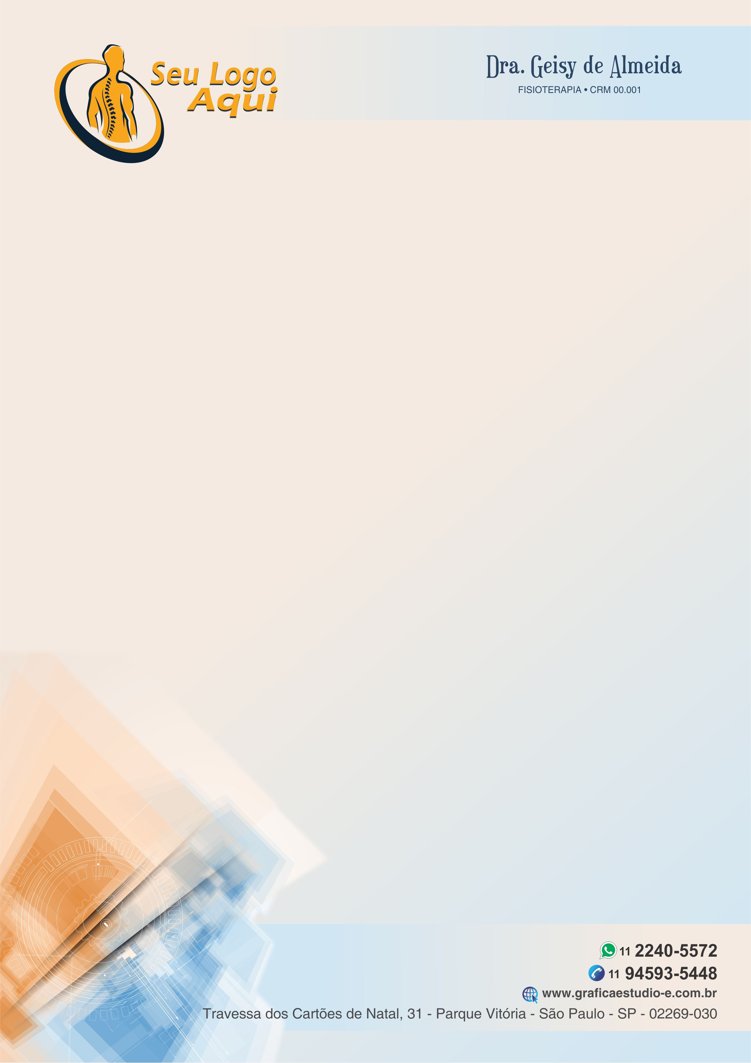 Papel Timbrado Colorido - Personalizado com Logotipo - Cod: 272