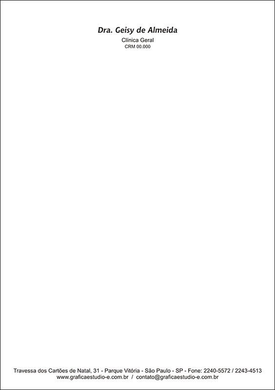 Receituário Médico PB - Cod: M100