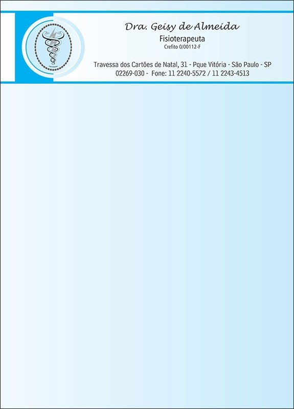 Receituário para Fisioterapeutas Colorido - Cod: FS015 Azul