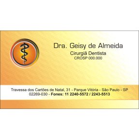 Cartão de Visita Odontológico com Verniz - Cod: D011