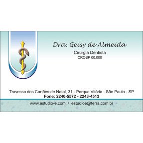 Cartão de Visita Odontológico com Verniz - Cod: D035