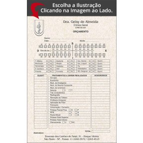 Orçamento Odontológico - Modelo B - Reciclado / Eco