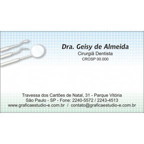 Cartão De Visita Odontológico Fosco - Cod: D048