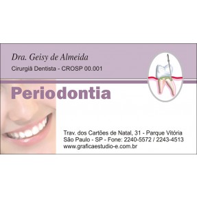 Cartão de Visita Odontológico com Verniz - Cod: D059