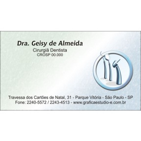Cartão de Visita Odontológico com Verniz - Cod: D060
