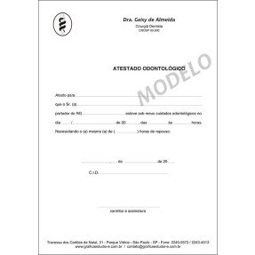 Atestado Odontológico PB - 020