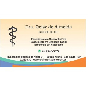 Cartão de Visita Odontológico Fosco - Cod: D114