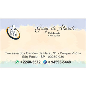 Cartão de Visita para Fisioterapeutas com Verniz - Cod: FS110