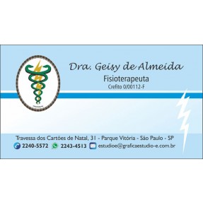 Cartão de Visita para Fisioterapeutas com Verniz - Cod: FS140
