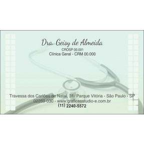 Cartão de Visita Médico com Verniz - Cod: M110