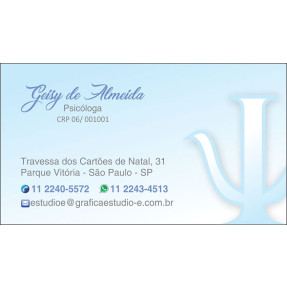 Cartão de Visita para Psicólogos com Verniz - Cod: P150