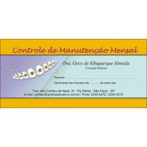 50 Carnês de Ortodontia - 002 - Capa Amarela