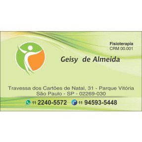 Cartão de Visita para Fisioterapeutas com Verniz - Cod: FS109