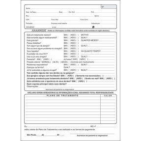 1000 Fichas de Odontograma - A5 - Frente
