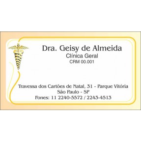 Cartão de Visita Médico com Verniz - Cod: M103