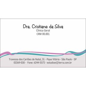 Cartão de Visita Médico com Verniz - Cod: M107