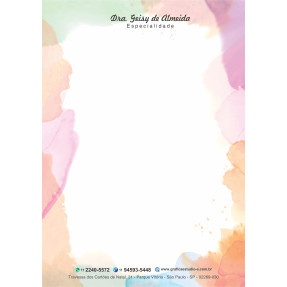 Papel Timbrado Colorido - Personalizado - Cod: 273