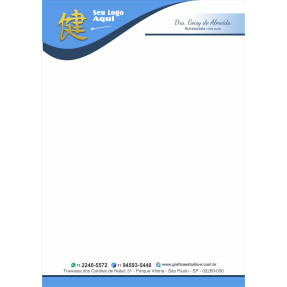 Papel Timbrado Colorido - Personalizado com Logotipo - Cod: 270