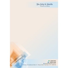 Papel Timbrado Colorido - Personalizado - Cod: 272